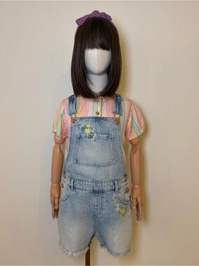Marks & Spencer Girls Embroidered Denim Overalls